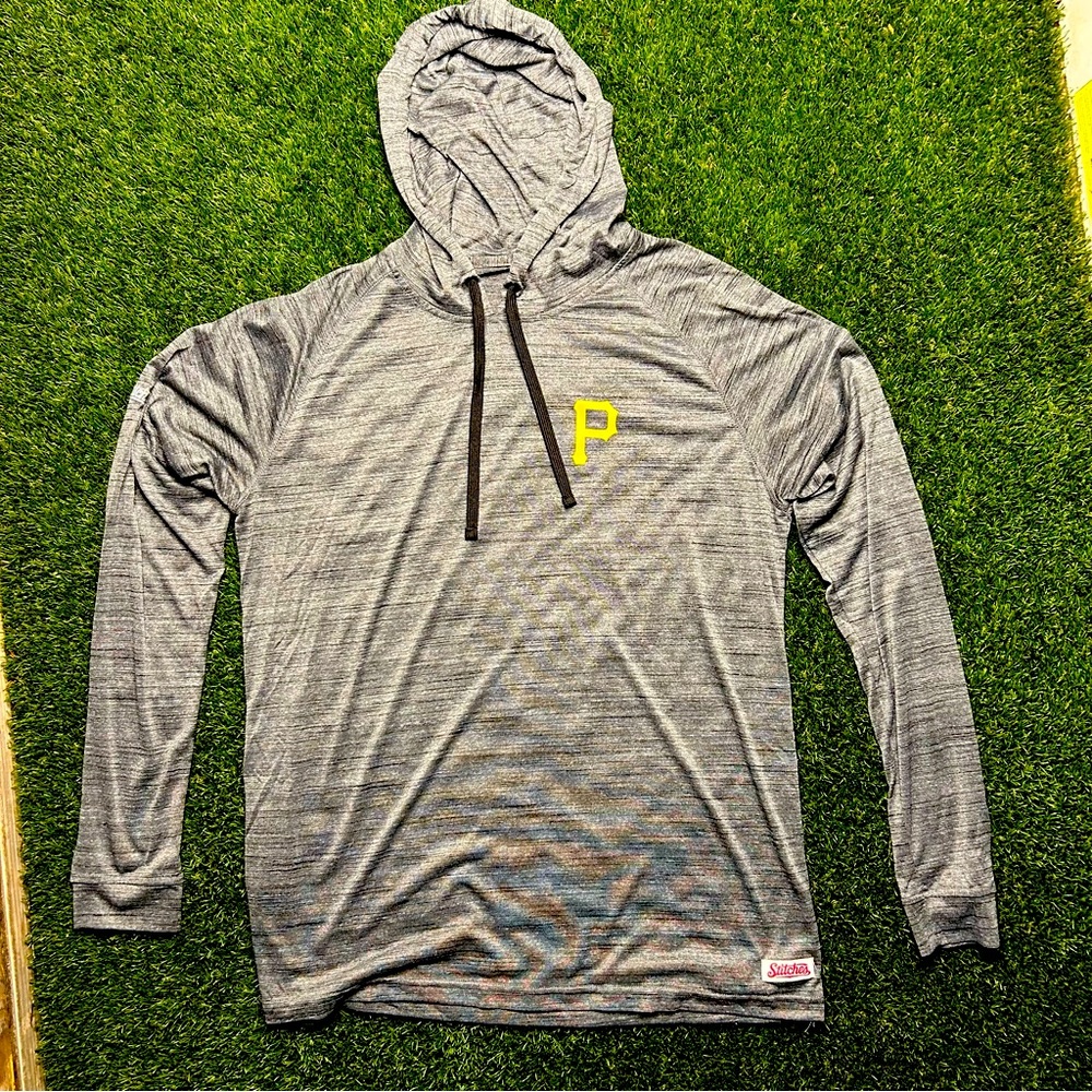 Stitches gray Pirates hoodie